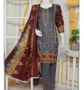 Lawn Sequence Heavy Embroidered Dress With Lawn Printed Dupatta (Unstitched) (DRL-1700)