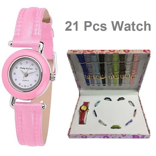 23 Pec Interchangeable Watch Gift Set In Box For Girls  (ZV:4579)