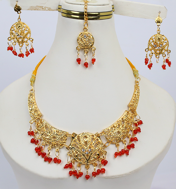 Beautiful Gold Plated Jewelry Sets Design (PS-211)