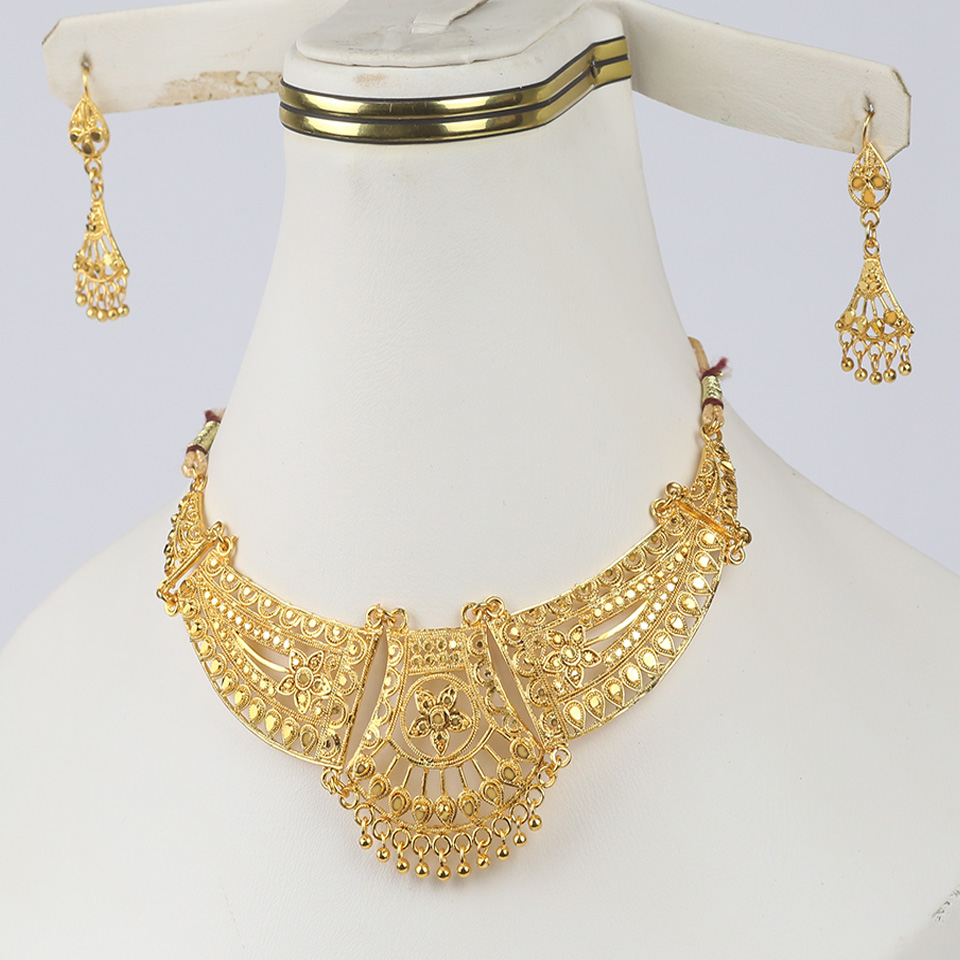 Golden Indian Artificial Jewellery Sets Design 2021 (PS-316)