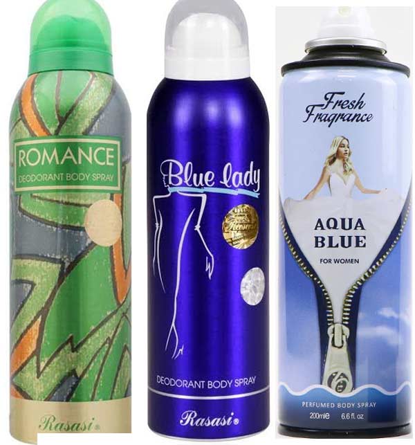 Pack Of 3 – Fragrance Deodorants (Body Spray) For Women (ZV:10008)