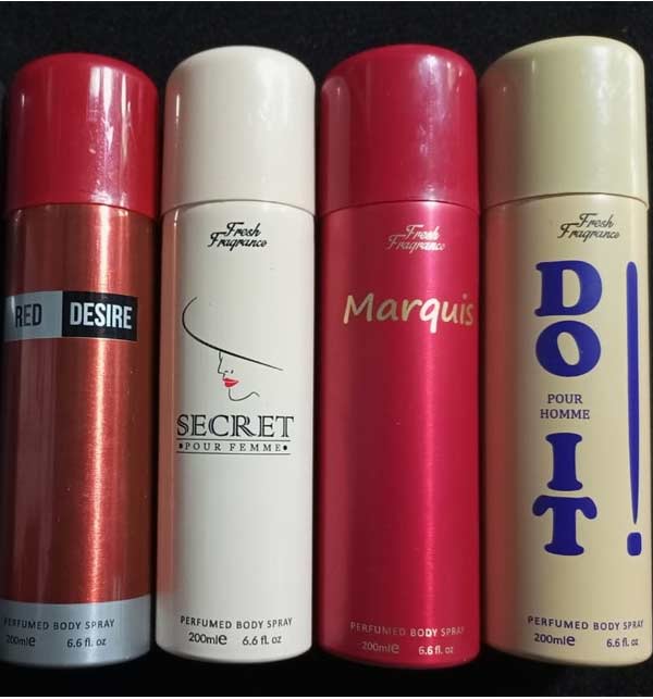 Pack Of 4 – Multi Fragrance Deodorants (Body Spray) For Unisex (ZV:10013)