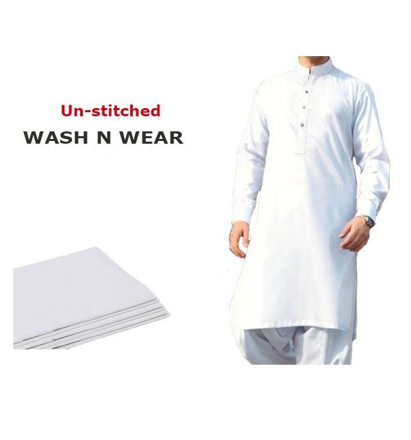 Pack of 2 Wash n Wear Men's Shalwar Kameez Unstitched (MSK-10) & (MSK-21) Gallery Image 1