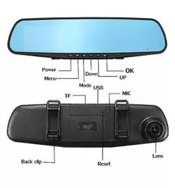Car DVR Mirror DUAL Camera Front/Back 1080p Gallery Image 2