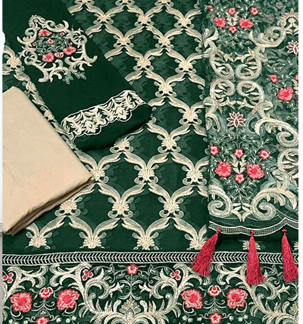 Chiffion Embroidered Suit Unstitched (CHI-119) Gallery Image 1