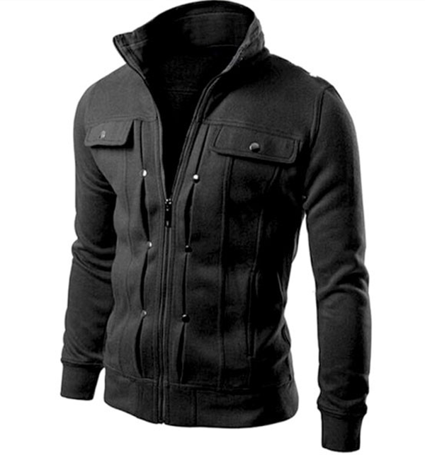 Pack of 2  Stylish Mens Fleece Jacket Black &  Sleeveless Jaqueta (Grey) (JAC-DEAL) Gallery Image 1