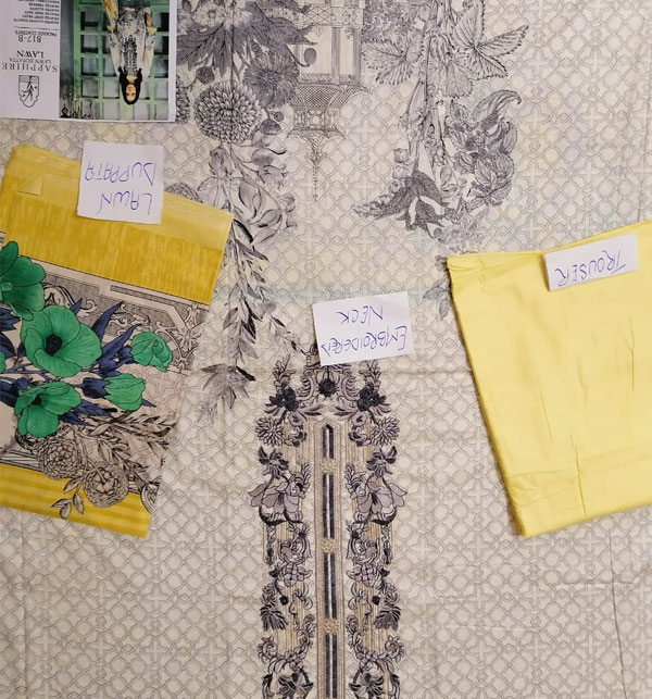 EId Embroidered Lawn Collection 2020 with Lawn Dupatta UnStitched (DRL-562)