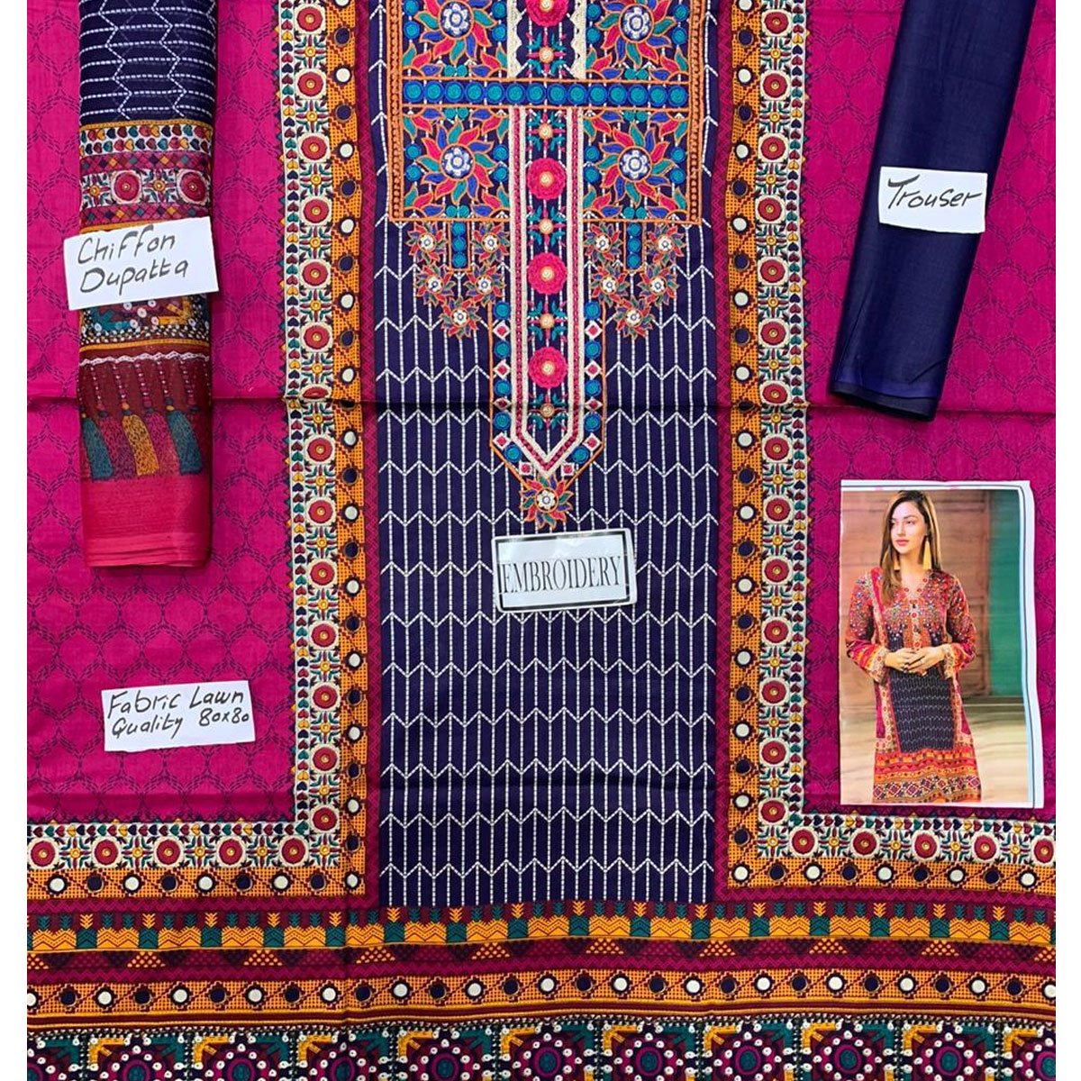 Ramzan Deal Pack of Lawn Full Embroidery Lawn Dress Deal (DRL-64) & (DRL-418)