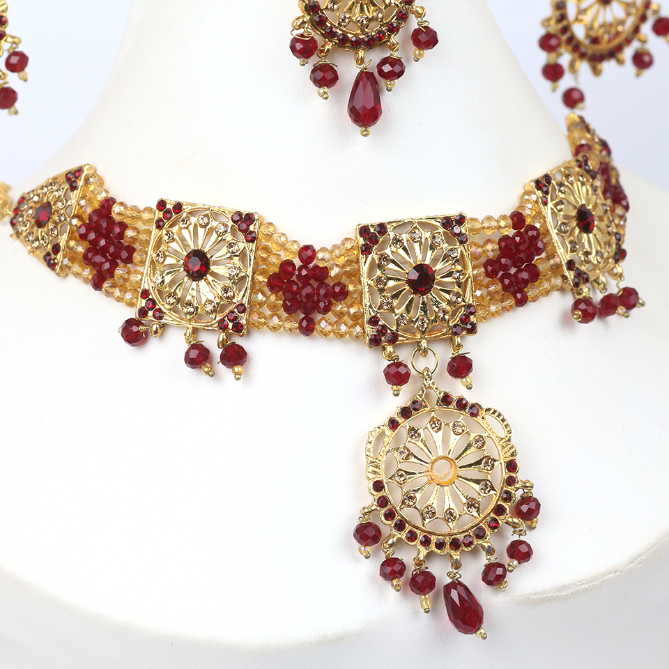 Beautiul Jewelry Necklace Sets Earring With Matha Patti (PS-244) Online ...