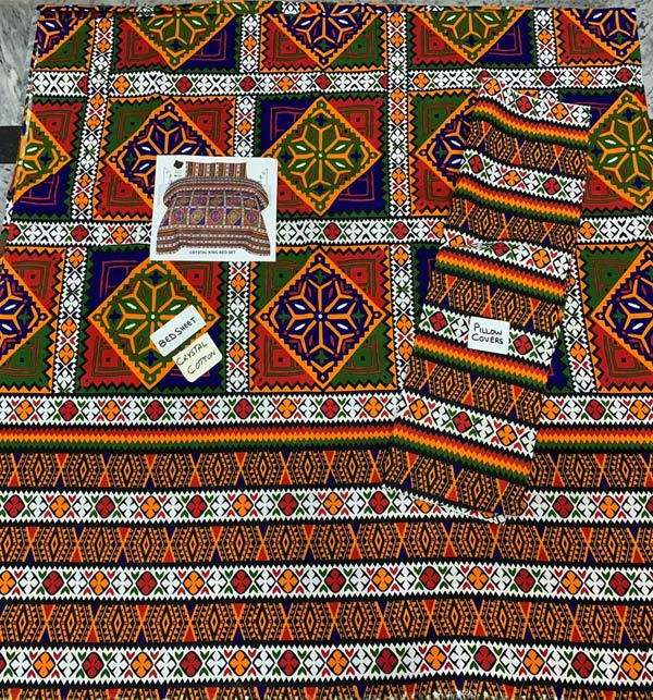 Crystal Cotton King Size  Bed Sheet (BCP-63)
