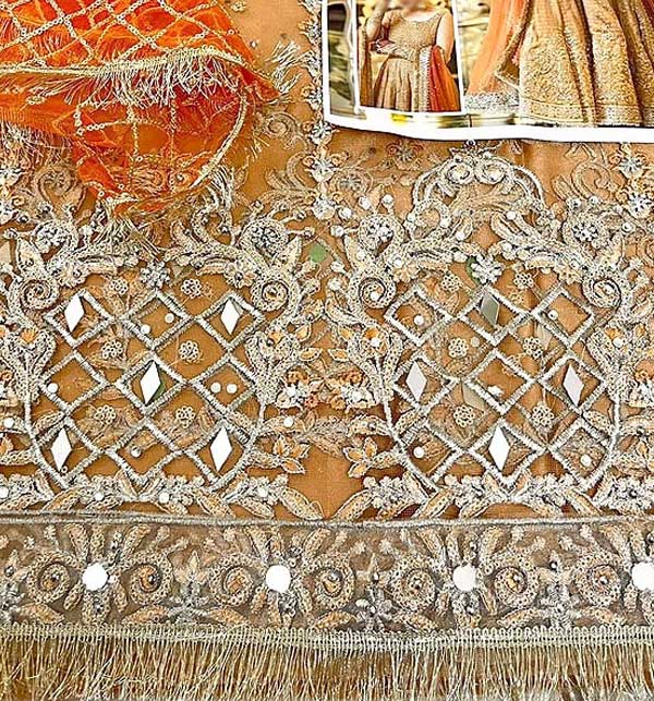 NET Mirror Work Heavy Embroidered Maxi Net Embroidery Dupatta (CHI-578) Gallery Image 3