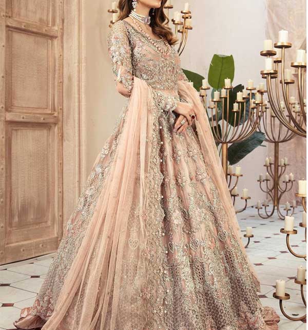 Wedding Embroidered Net Long Maxi 2022  (Unstitched) (CHI-580) Gallery Image 1