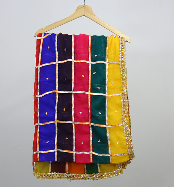 Multicolor Chiffon Dupatta for Mayun & Mehndi Function (DP-01) Gallery Image 1