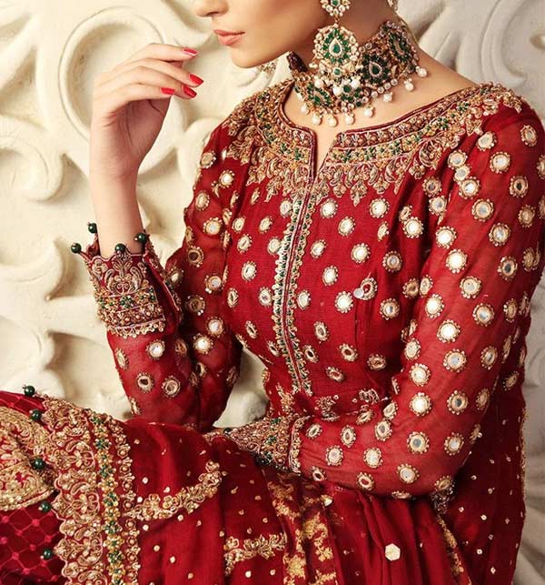 Luxury Embroidered Chiffon Dress With Net Embroidered Dupatta (UnStitched) (CHI-644) Gallery Image 1