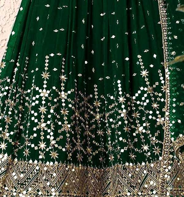 Stitched Embroidered Shamoz Silk Party Wear Lehenga Choli For Girls with Embroidered Chiffon Dupatta (RM-03) Gallery Image 2
