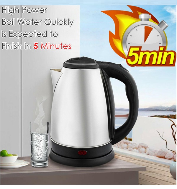 Stainless Steel Electric Kettle (2.0 Litre) Hot Water Kettle For Office & Home Gallery Image 1