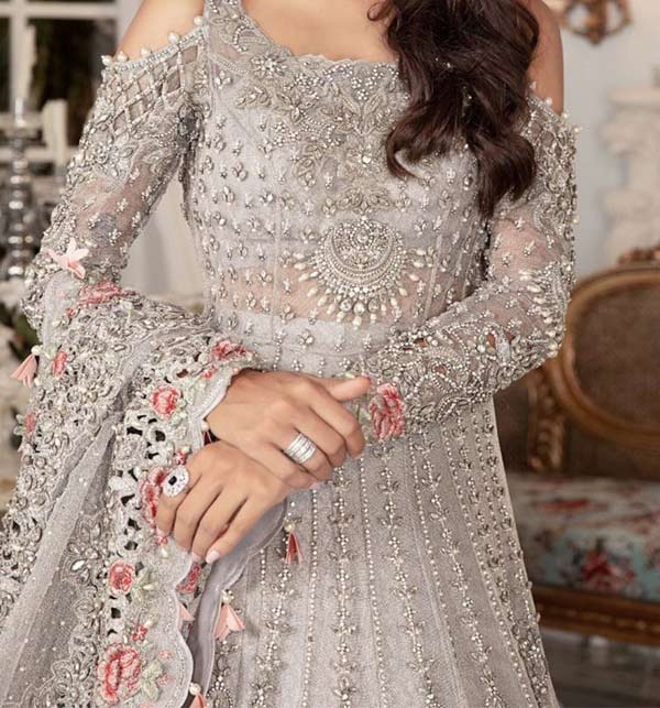 Luxury Heavy Embroidered Net Wedding Maxi Dress 2022  (CHI-791) Gallery Image 2