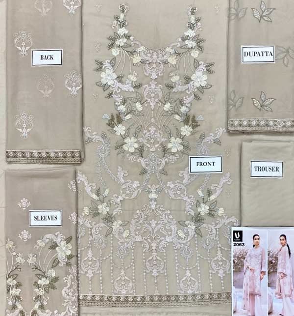 Heavy Embroidered Chiffon Wedding Dress 2023 (UnStitched) (CHI-817) Gallery Image 1