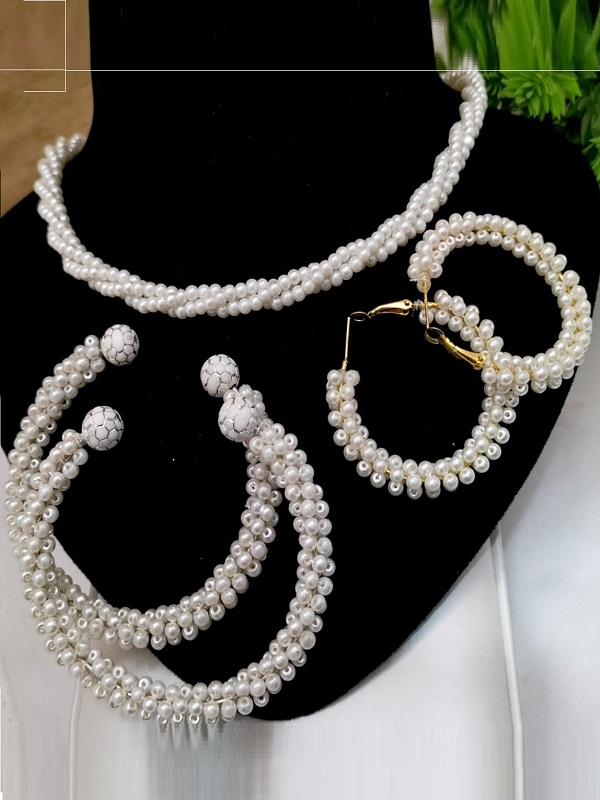 Pearl Mala Combo Set (ZV:5566)