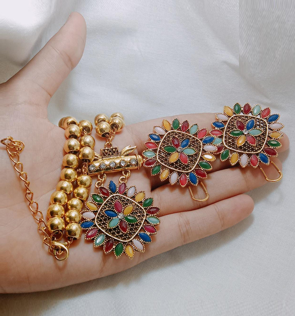 Turkish Necklace Set With Earring (ZV:12237)