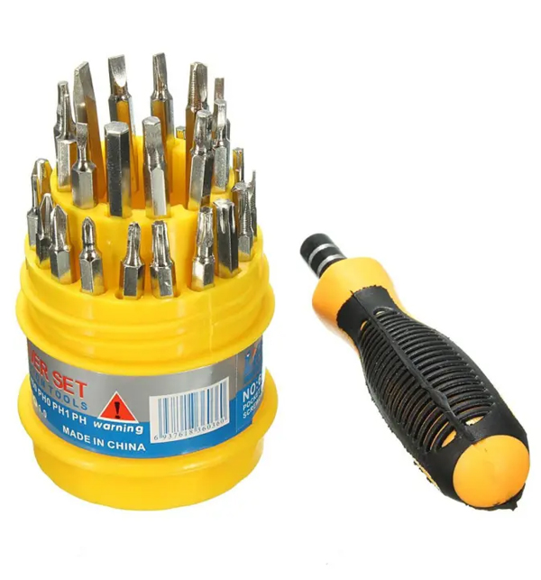 31-in-1 Screwdriver Tool Set For Precision Instrument- Yellow Gallery Image 1