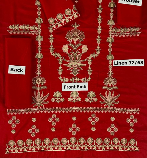 2 PCs Unstitched Linen Dress (LN-379)	