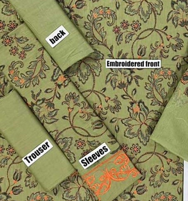 Linen Hit Design Full Heavy Embroidered Dress 2 Pec (Shirt & Trouser) (LN-380) Gallery Image 1