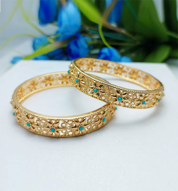 Gold Plated Bangles (ZV:14923)