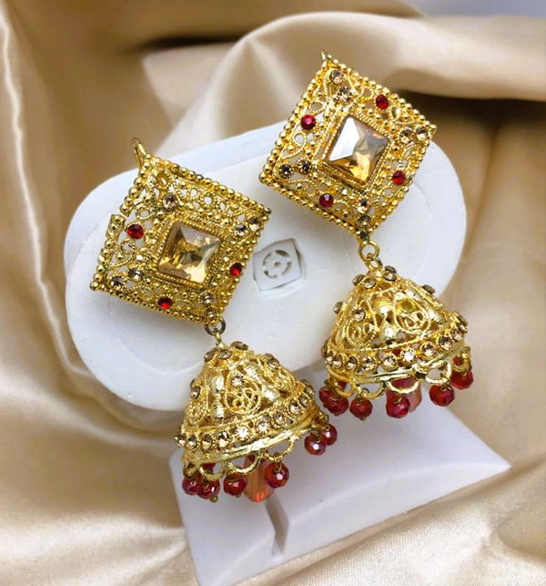 Buy Pearl Drop Kundan Jhumki Earrings for Women Online at Ajnaa Jewels |  447457