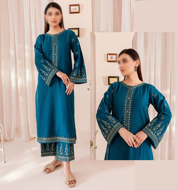 Pack of 2 Deal - Lawn Heavy Embroidered Dress Lawn Embroidery Trouser 2 PCs Suite  (Unstitched) (Deal-101) Gallery Image 1