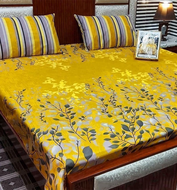 King Size Printed Cotton Salonica Bed Sheet (BCP-143) Gallery Image 1