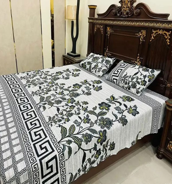 Crystal Cotton King Size Bed Sheet (BCP-152)	 Gallery Image 1