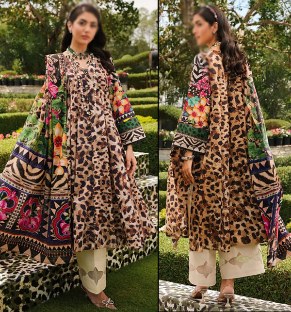 Digital Printed Lawn Dress With Digital Printed Lawn Dupatta (Unstitched) (DRL-1819)	