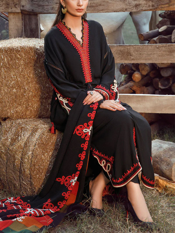 Heavy Embroidered Lawn Dress With Digital Printed Zari Dupatta (Unstitched) (DRL-2120)	