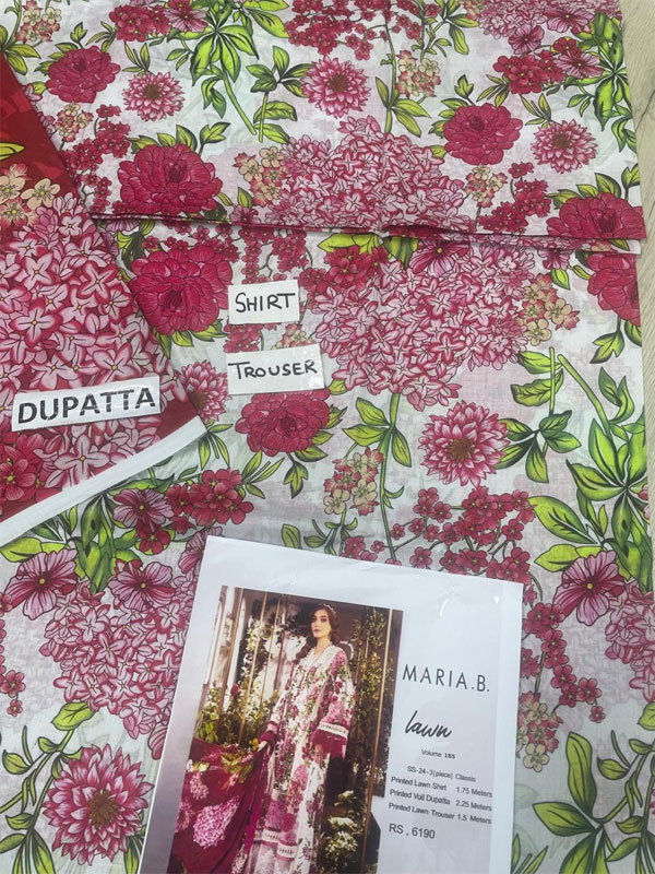 EID COLLECTION Digital Printed Lawn Suite Digital Printed Dupatta Printed Trouser  (Unstitched) (DRL-2159)