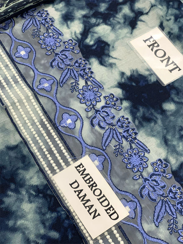 Latest Digital Printed Embroidered Lawn Dress With Printed Silk Dupatta (Unstitched) (DRL-2211)