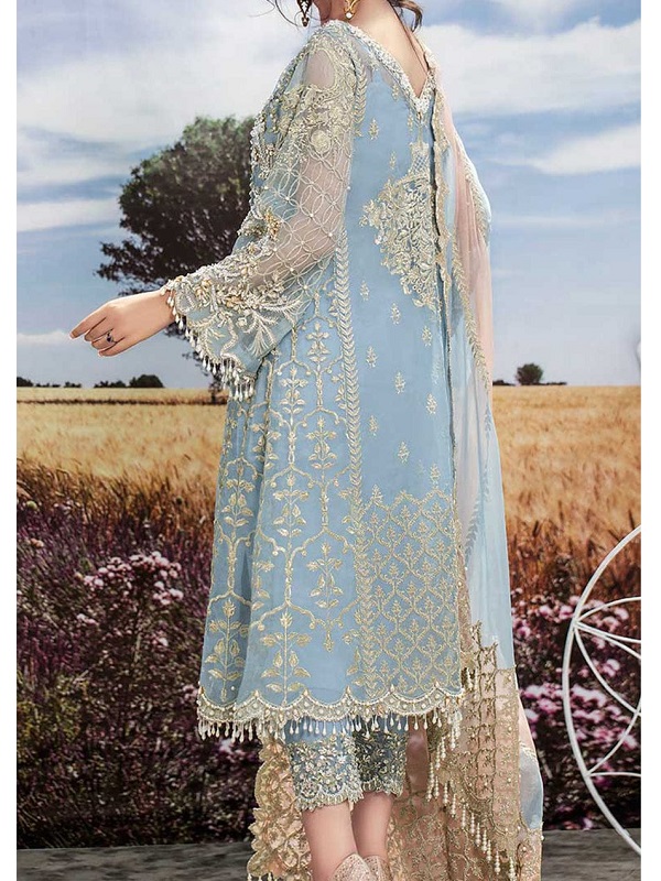 Embroidered with Stones Handwork (Organza / NET) Shirt & Dupatta Unstitched (CHI-998)