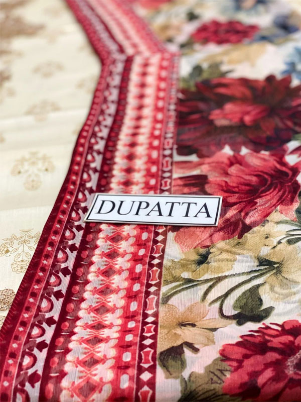 Latest All-Over Print Embroidered Lawn Dress 2025 with Chiffon Dupatta (Unstitched) (DRL-2224)
