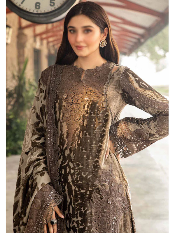 Latest Printed Lawn Dress With Chiffon Embroidered Dupatta (Unstitched) (DRL-2225)