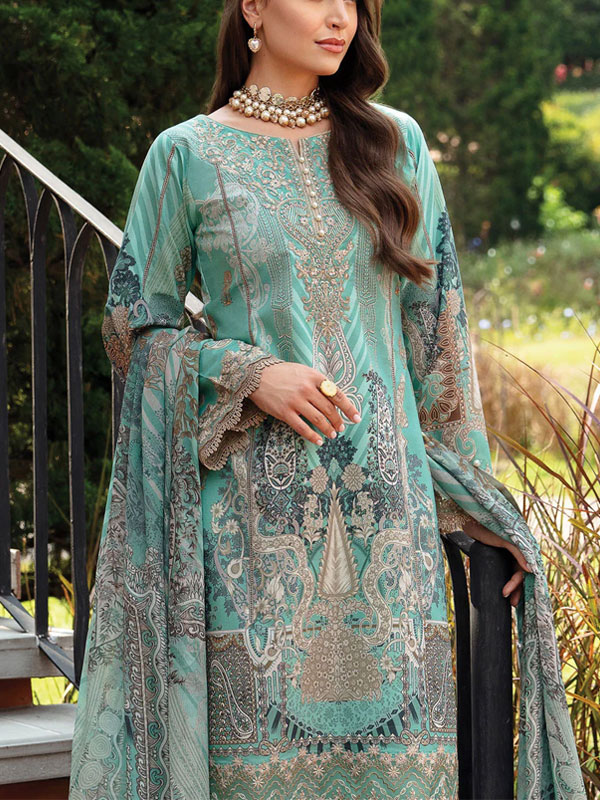 Digital Printed Lawn 3 PCs Dress With Printed Lawn Dupatta (Unstitched) (DRL-2236)