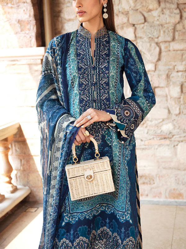 Digital Printed Lawn 3 PCs Dress With Printed Lawn Dupatta (Unstitched) (DRL-2238)	