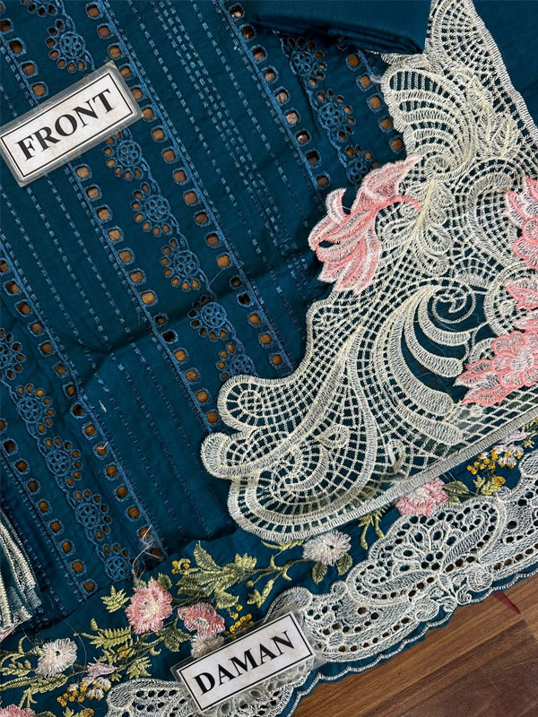 Heavy Lawn Embroidered Dress With Organza Embroidered Dupatta (Unstitched) (DRL-2244)