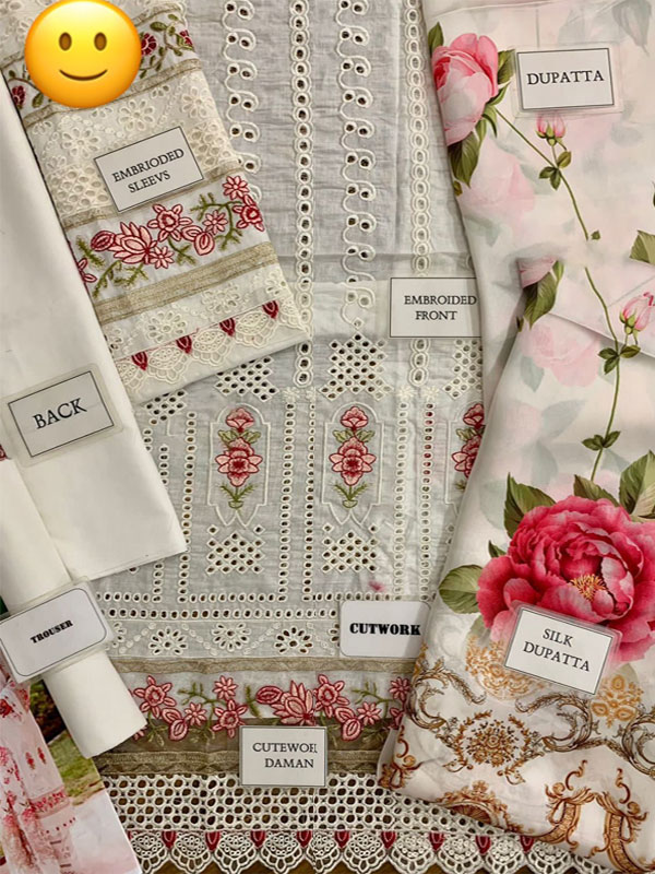 Heavy Embroidered Cotton Chicken Karri Dress With Silk Printed Dupatta (Unstitched) (DRL-2249)