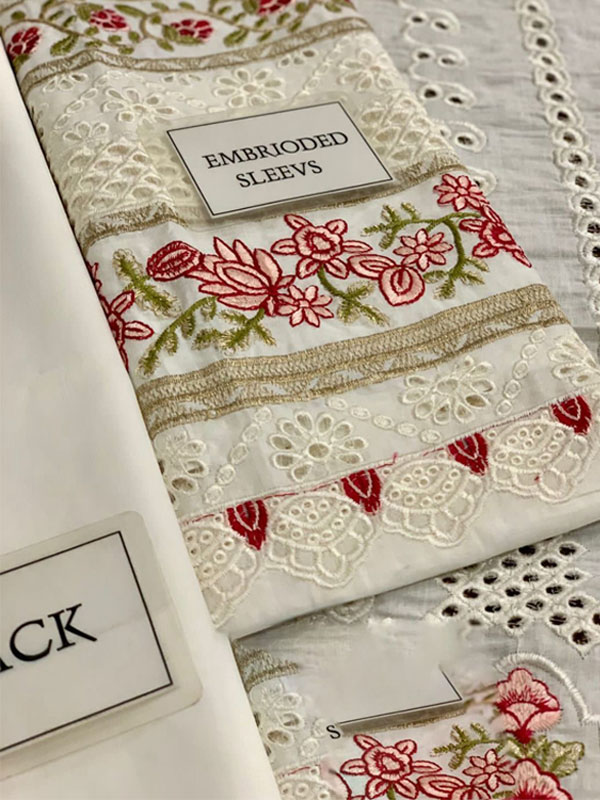 Heavy Embroidered Cotton Chicken Karri Dress With Silk Printed Dupatta (Unstitched) (DRL-2249)