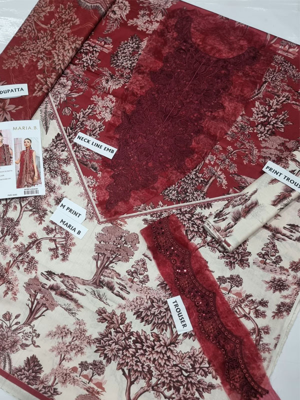 Embroidry Digital Printed Lawn Dress With Digital Printed Chiffon Dupatta (Unstitched) (DRL-2256)	