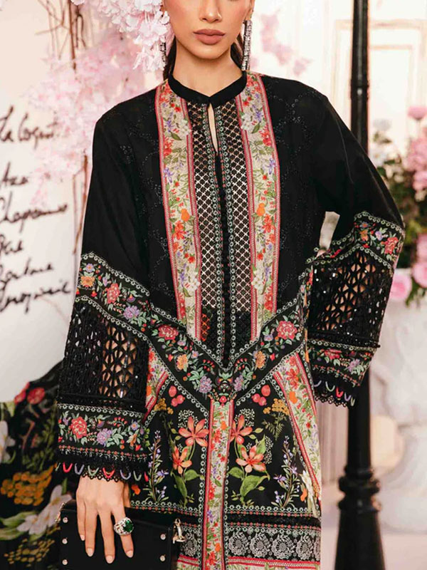 Digital Printed Lawn Embroidered Dress With Printed Chiffon Dupatta (Unstitched) (DRL-2273)	