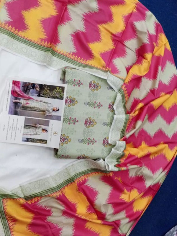 Banadora Printed Lawn Dress With Airjet Printed Lawn Dupatta (Unstitched) (DRL-2290)