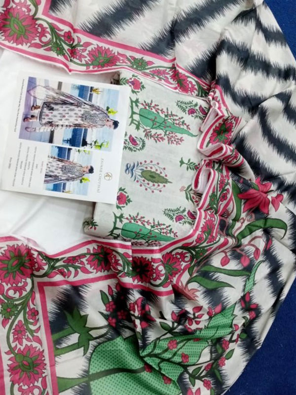 Banadora Printed Lawn Dress With Airjet Printed Lawn Dupatta (Unstitched) (DRL-2292)	