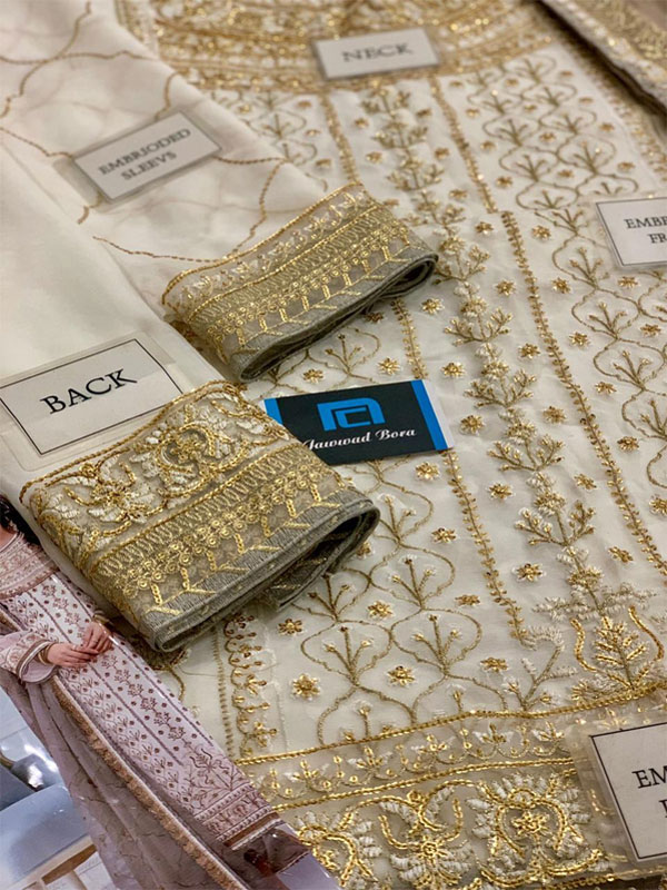 Heavy Embroidered Chiffon Dress With Chiffon Spengle Embroidered Dupatta (Unstitched) (CHI-1004)
