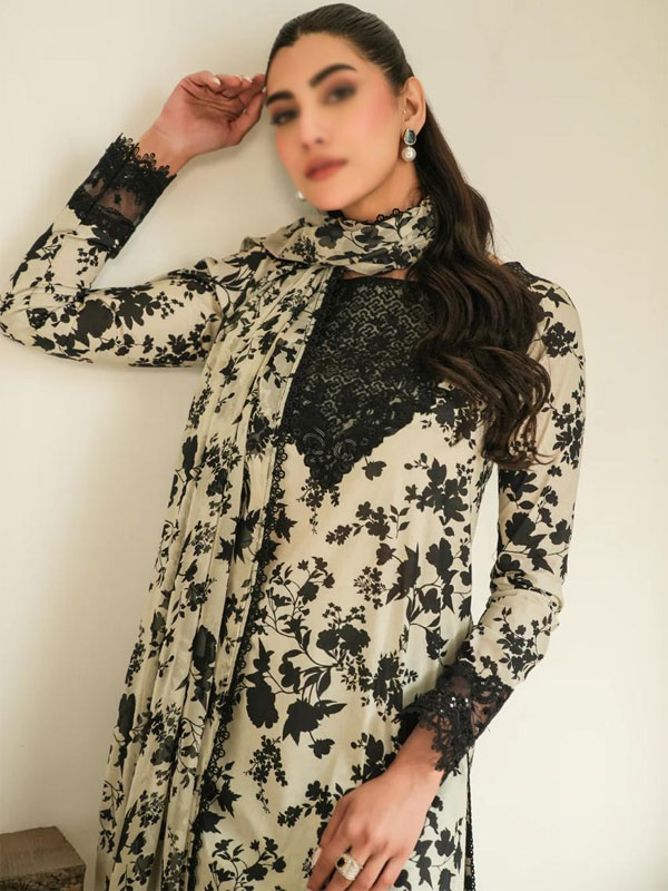 Digital Printed Lawn Dress With Chiffon Printed Dupatta (Unstitched) (DRL-2321)	